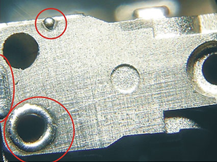 <a href='http://www.boluoshipin.com/product/3.htm' class='text_a'>模具激光焊機</a>修復(fù)模具效果